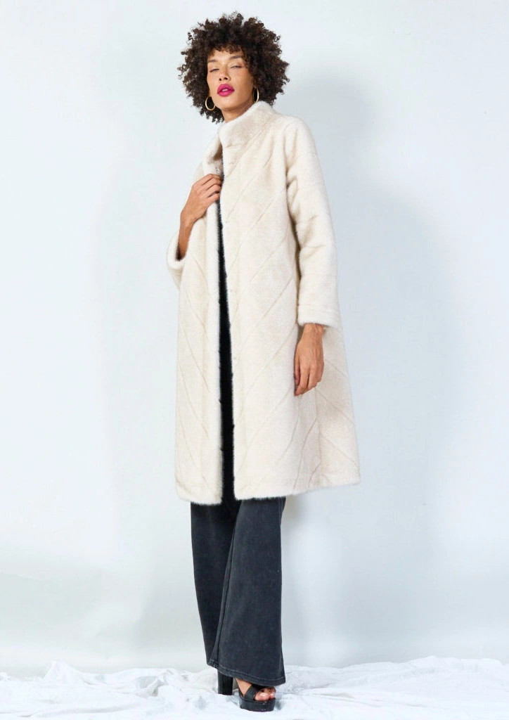 YV0466 Eco Fur Coat