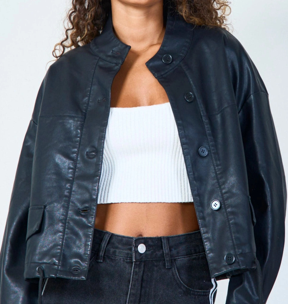 YV0503 Eco Leather Jacket