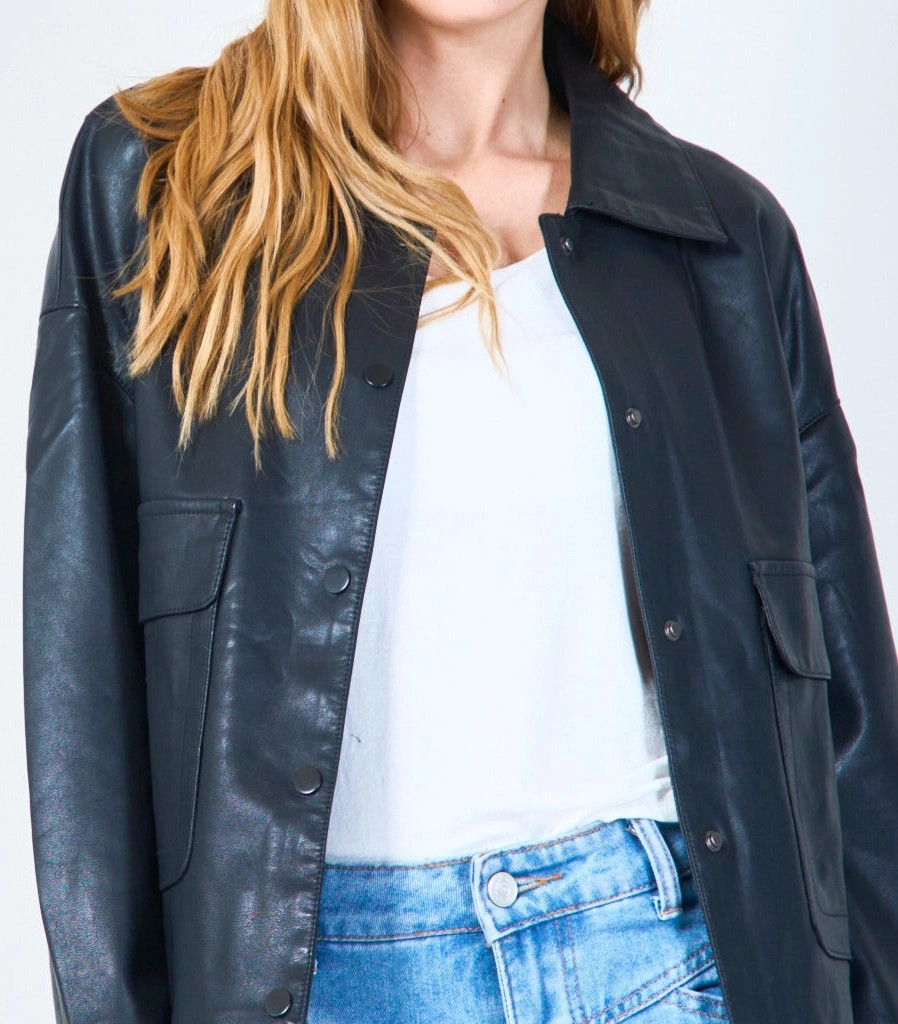 YV0506 Cropped button-up Jacket