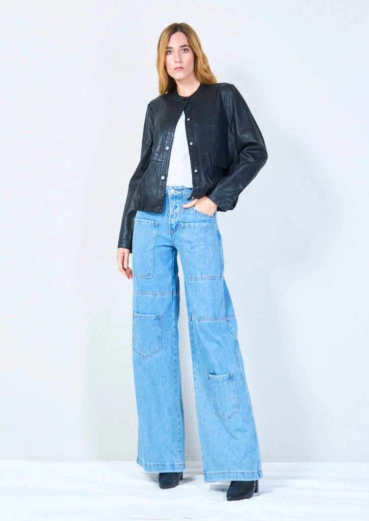 YV0501 Button-up Jacket with front pockets