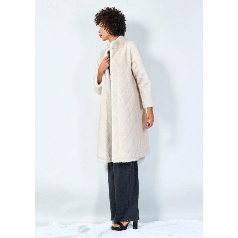 YV0466 Eco Fur Coat