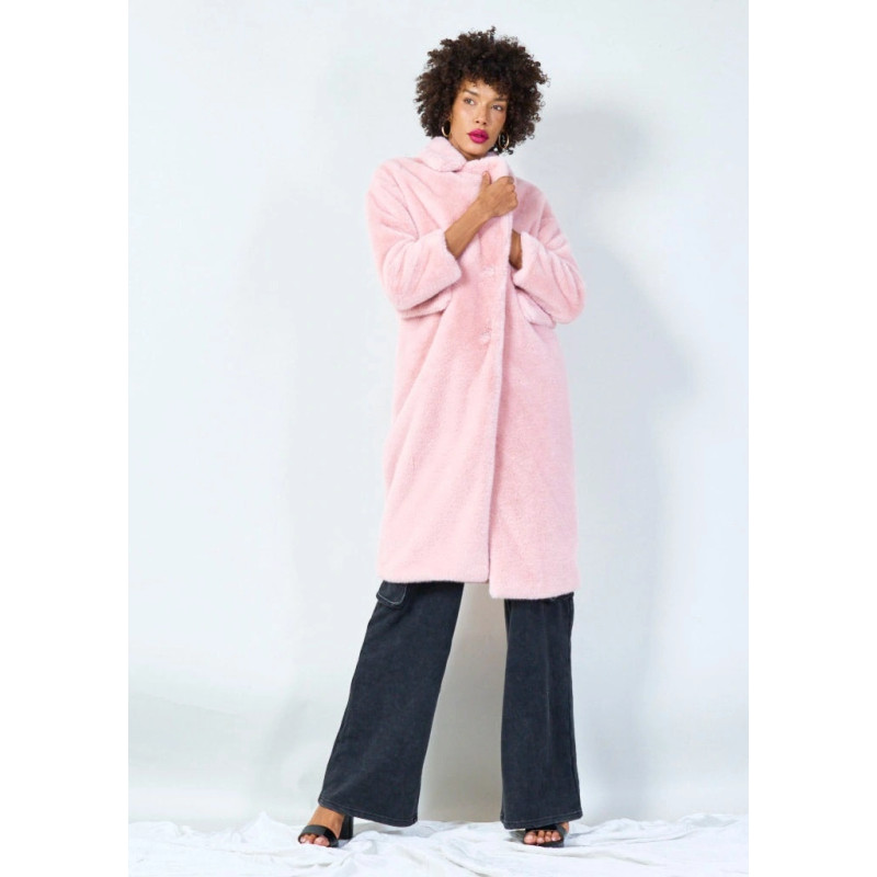 YV0454 Eco Fur Coat