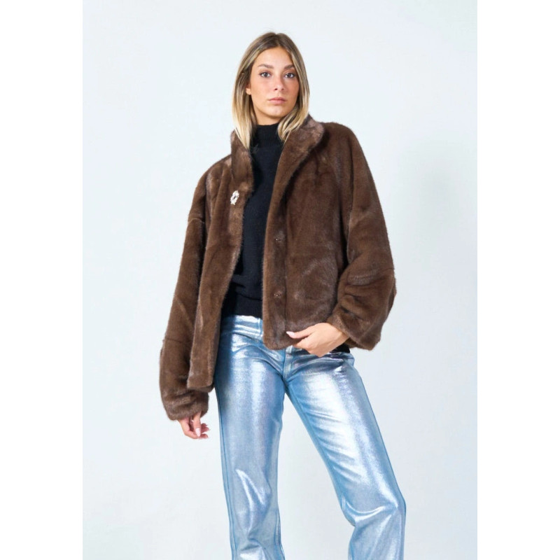 YV0474 Eco Fur Jacket